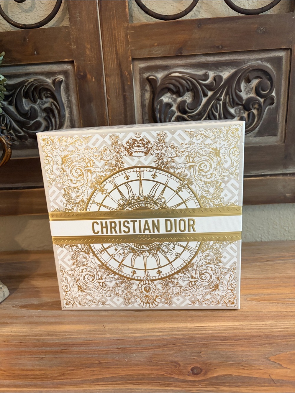 Dior White and Gold Decorative Storage Box